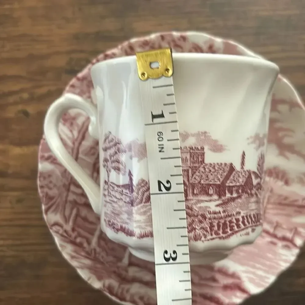 Royal Wessex Made In England Tea Cup Set of 3 Cantry Painting Design